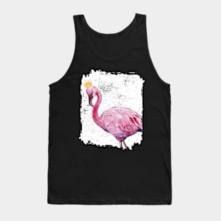 Beautiful Flamingo Crown Illustration 2 Tank Top